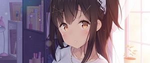 Preview wallpaper girl, glance, pose, anime, art, cute