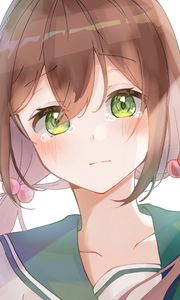 Preview wallpaper girl, glance, sad, form, anime