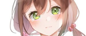 Preview wallpaper girl, glance, sad, form, anime