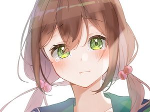 Preview wallpaper girl, glance, sad, form, anime