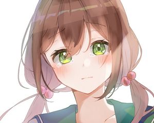 Preview wallpaper girl, glance, sad, form, anime