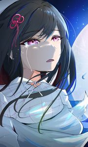 Preview wallpaper girl, glance, sad, tears, anime