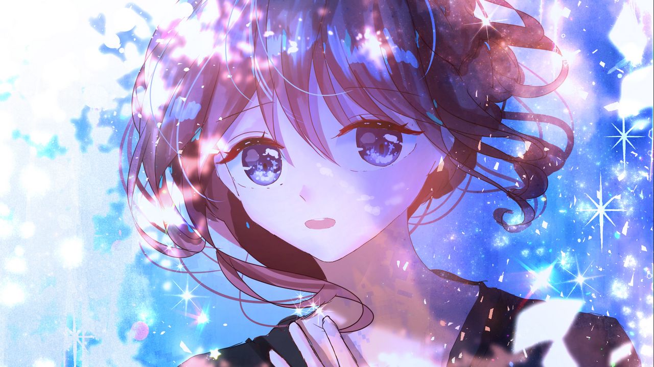 Wallpaper girl, glance, sadness, anime hd, picture, image