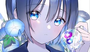 Preview wallpaper girl, glance, sailor suit, anime