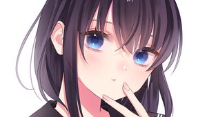 Preview wallpaper girl, glance, sailor suit, gesture, anime