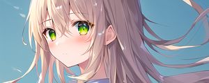 Preview wallpaper girl, glance, sailor suit, hair, anime