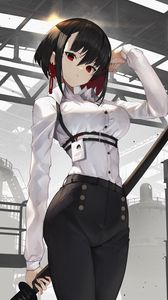 Preview wallpaper girl, glance, shirt, style, anime, art