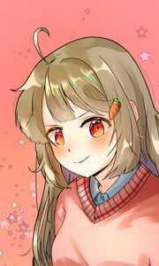 Preview wallpaper girl, glance, smile, anime