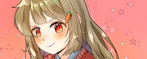 Preview wallpaper girl, glance, smile, anime