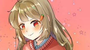 Preview wallpaper girl, glance, smile, anime