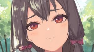 Preview wallpaper girl, glance, smile, anime, art