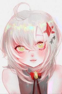 Preview wallpaper girl, glance, smile, anime, art, pink