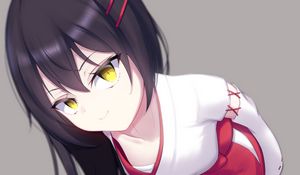Preview wallpaper girl, glance, smile, kimono, anime, art