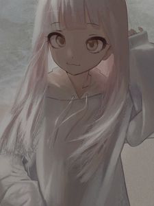 Preview wallpaper girl, glance, smile, cute, anime