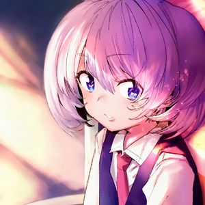 Preview wallpaper girl, glance, smile, tie, anime