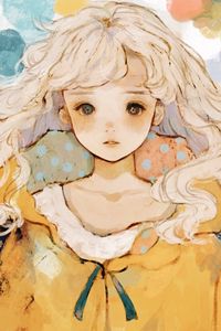 Preview wallpaper girl, glance, spots, anime, art
