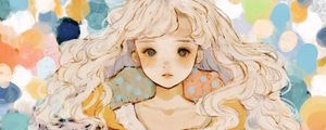 Preview wallpaper girl, glance, spots, anime, art