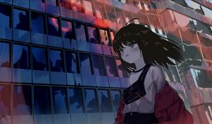 Preview wallpaper girl, glance, style, anime