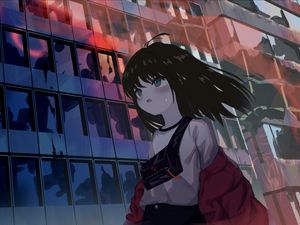 Preview wallpaper girl, glance, style, anime