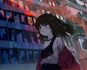 Preview wallpaper girl, glance, style, anime