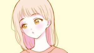 Preview wallpaper girl, glance, sweater, anime, art, cartoon