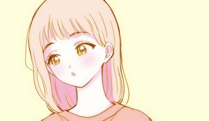 Preview wallpaper girl, glance, sweater, anime, art, cartoon