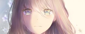 Preview wallpaper girl, glance, tears, anime