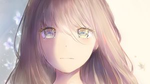 Preview wallpaper girl, glance, tears, anime