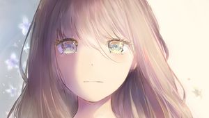 Preview wallpaper girl, glance, tears, anime