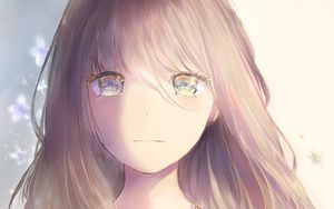 Preview wallpaper girl, glance, tears, anime
