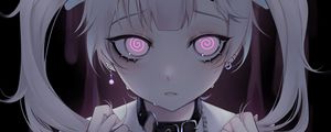 Preview wallpaper girl, glance, tears, anime, art, gloomy