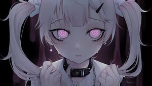 Preview wallpaper girl, glance, tears, anime, art, gloomy