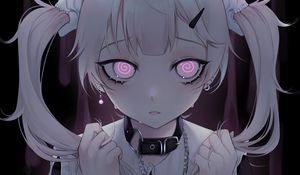 Preview wallpaper girl, glance, tears, anime, art, gloomy