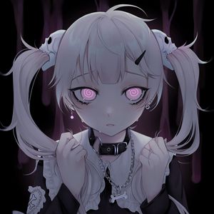 Preview wallpaper girl, glance, tears, anime, art, gloomy