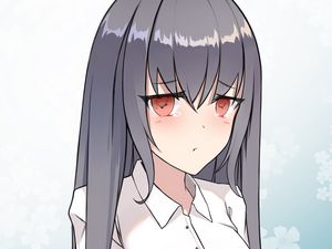 Preview wallpaper girl, glance, tears, sad, shirt, anime