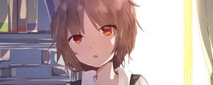 Preview wallpaper girl, glance, window, anime