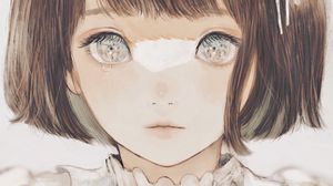 Preview wallpaper girl, glance, wreath, anime, art