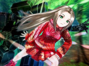 Preview wallpaper girl, glare, anime