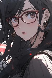 Preview wallpaper girl, glasses, anime, people, street