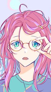 Preview wallpaper girl, glasses, anime, art