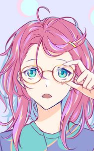 Preview wallpaper girl, glasses, anime, art