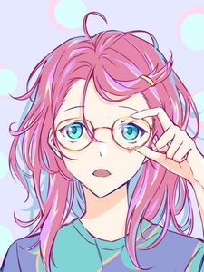 Preview wallpaper girl, glasses, anime, art