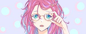 Preview wallpaper girl, glasses, anime, art