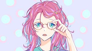 Preview wallpaper girl, glasses, anime, art