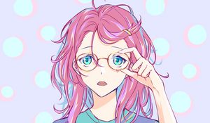 Preview wallpaper girl, glasses, anime, art