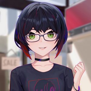 Preview wallpaper girl, glasses, choker, anime, art