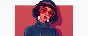 Preview wallpaper girl, glasses, style, art