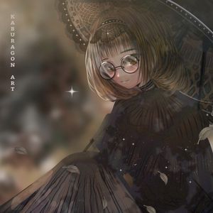 Preview wallpaper girl, glasses, umbrella, vintage, anime