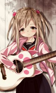 Preview wallpaper girl, guitar, guitarist, music, anime