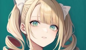 Preview wallpaper girl, hair, blonde, anime
